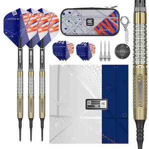 Target Darts Raymond Van Barneveld Chrono Soft Tip Darts, Set di Freccette al 95% di tungsteno, 18G | Include Portafoglio per Freccette Takoma e Accessori per Freccette Professionali