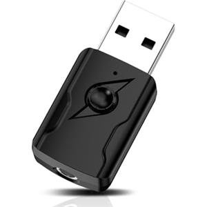 LUIRSAY Adattatore Bluetooth USB 5.4 per PC, Plug And Play Portata 10M, USB 2 in 1 Bluetooth Trasmettitore Ricevitore con 3.5mm AUX Wireless Audio Bluetooth, per TV/PC/Telefoni/Autoradio