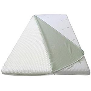 Dinaflex Topper in Memory 180X210 Relax Effetto Massaggio Altezza 5 Cm Ortopedico, ANTIALLERGICO, ANTIACARI, Completamente SFODERABILE, Fodera in Aloe Vera.