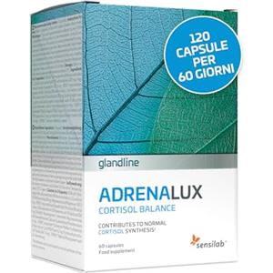 Sensilab Cortisol blocker con Ashwagandha e Rhodiola Rosea con Magnesio, Pepe Nero e Vitamina B6 - Cortisolo - Contro Ansia e Stress - 120 Capsule, Adrenalux Sensilab