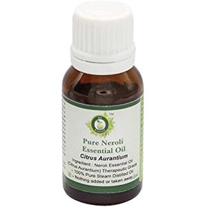 R V Essential Olio Essenziale Neroli | Citrus Aurantium | Per pelle | Per corpo | Per viso | Olio da massaggio | 100% naturale puro | Distillato a vapore | Neroli Essential Oil | 30ml | 1.01oz By R V Essential