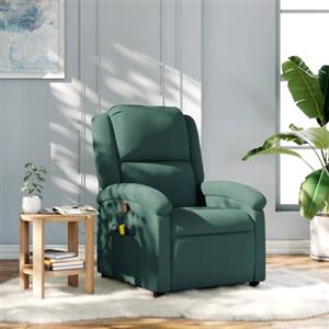 Gecheer Poltrona Massaggiante,Relax,Reclinabile,da TV,per Anziani in Velluto,Verde Scuro,con Poggiapiedi,71x86,5x99,5 cm,Poltrona Reclinabile,Poltrona da TV,Poltrona per Anziani,Poltrona da Massaggio