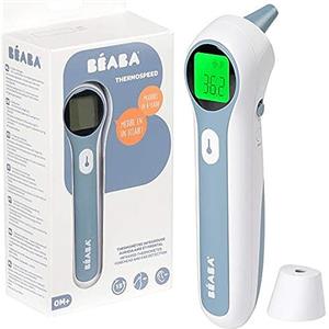 BÉABA - Termometro Febbre Infrarossi, Termoscanner Digitale, Multiuso : Frontale, Auricolare, e Ambiente, Modalità Bambino e Adulto, Misuratore Temperatura Corporea, Certificato, Thermospeed