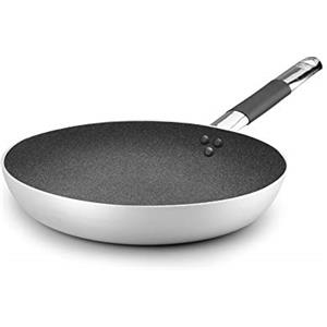 Baldassare Agnelli Pentole Agnelli Linea Shark Skin Padella Svasata Bassa, Argento, 32 Cm