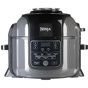 Ninja Foodi Multicooker, 7 in 1, 6L, 9 Funzioni di Cottura, Pentola a Pressione, Friggitrice ad Aria, Cottura Lenta, Griglia e Altro, Acciaio Satinato/Nero, OP300EU