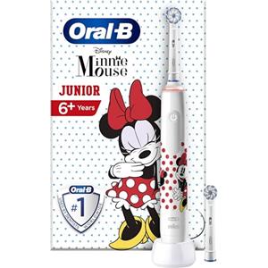 Oral-B Spazzolino Elettrico Ricaricabile Junior Minnie +6 Anni, 2 Testine, 1 Spazzolino