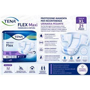 TENA Pannolone per Incontinenza Flex Maxi XL - 21 Pezzi con Tecnologia FeelDry Advanced