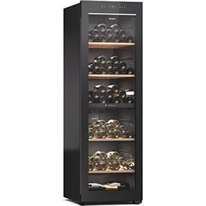 Haier, Cantina Vino HWS236GDEH1, Wine Bank 60 Serie 7, 236 bottiglie, 35 dB, Connessa, Vetro Anti-UV, Doppia zona, Nero, AxLxP 190x59,7x71,4 cm [Classe di efficienza energetica E]