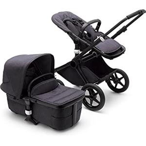 Bugaboo Fox 3, Il Nostro Più Comodo Sistema Modulare 2-in-1: Comodo Passeggino Multi-Terreno & Carrozzina con Culla Traspirante Avanzata, Telaio Nero, Navicella Nero & Cappottina in Washed Black