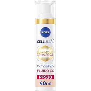 NIVEA Luminous 630 Antimacchia Fluido CC SPF30 3-EN-1 (1 x 40 ml), CC Cream con tripla azione, crema solare viso con colore, tono medio