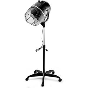 DREAMADE Casco Asciugacapelli Professionale in Piedi con Cappuccio Portatile Altezza Regolabile per Barbiere Salone Parrucchiere 1050 W, Temperatura 40-75 °C, Timer 0-60 Minuti, Altezza 125-160 cm
