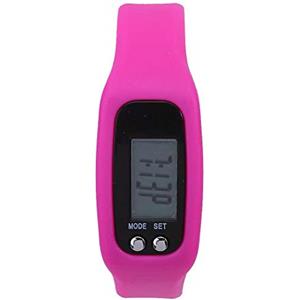 Alomejor Contapassi Braccialetto Intelligente Orologio da Polso Contatore Calorie Pedometro Sport Fitness Tracker(Rose Red)