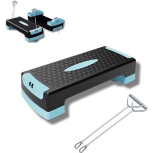 FFitness STEP FITNESS MULTIFUNZIONE CON CORDE PER ALLENARE L'EQUILIBRIO BALANCE STEP REGOLABILE IN ALTEZZA PEDANA DA AEROBICA GRADINO