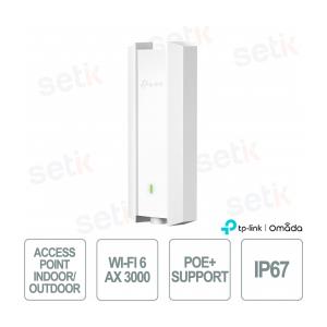 OMADA EAP650-Outdoor - TP-Link Omada EAP650-Outdoor Access Point Indoor/Outdoo WiFi 6 AX3000 per Reti Aziendali ad Alta Densità IP67
