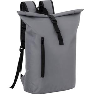 Baroni Home Zaino Rolltop in Tela, Spazioso e Resistente, Porta PC 17 pollici, Zaino espandibile, Capienza 20L, Casual per Viaggi e Uso Quotidiano, Leggero e Confortevole, 55/40x30x14 cm, Nero