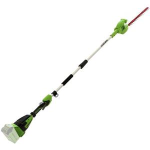Greenworks G40PHA - Tagliasiepi su asta di prolunga telescopica elettrico orientabile - SENZA BATTERIE E CARICABATTERIE