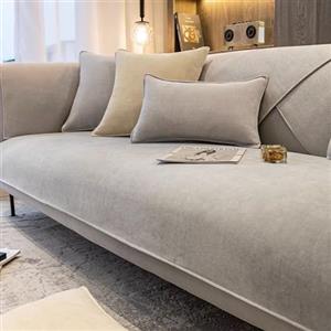 Gluhbirnen Copridivano per seduta, coperta per divano, antiscivolo, rivestimento proteggi-divano, grigio cielo, 90 x 90 cm