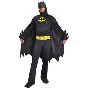 Ciao-Batman Dark Knight costume adulto originale DC Comics (Taglia muscoli pettorali imbottiti, Colore Nero, 11718.XL