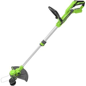 Greenworks 24V Tagliabordi a Batteria per Giardini Piccoli e Medi, Ampiezza di Taglio 30cm, Filo di Nylon da 1,65mm con Autofeed, SENZA Batteria 24V e Caricabatterie, Garanzia 3 Anni G24LT30