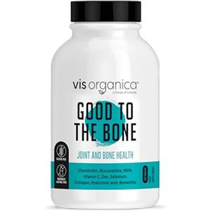 vis organica Collagene e Acido Ialuronico Good to the Bone Formula Multi-attiva con Collagene Marino Acido Ialuronico Glucosamina Condroitina Msm Selenio Zinco Vitamina C Boswellia 120 compresse ad alto dosaggio