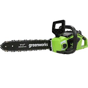 Greenworks GD40CS15 Motosega a Batteria con Motore Brushless, Lunghezza Barra 14-Pollice (35 cm), Velocità Catena 12m/s, 3,5kg, Auto-Lubrificante,SENZA Batteria 40V e Caricabatterie