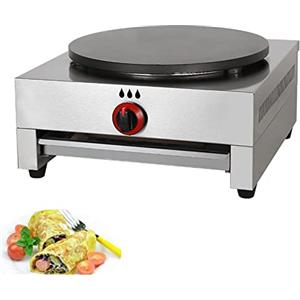 PYapron Macchina per Fare Crepe, Crepiera, Gas, Professionale Piastra per Crepes di Alta qualità Maker Machine, Crepes Professionale Diametro 40 cm, con Piastra Antiaderente, per Frittate di Tortilla,Style1