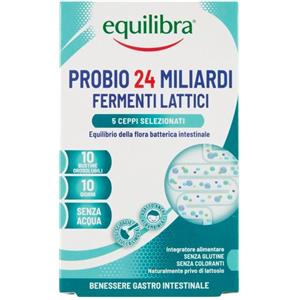 Equilibra Probio 24 Miliardi di Fermenti Integratore Equilibrio Intestinale 10 Stickpack Orosolubili