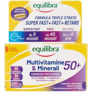 Equilibra Multivitamine & Minerali 50+ Integratore di Vitamine e Minerali 30 Compresse
