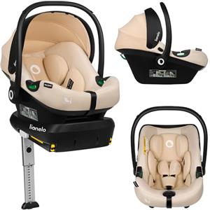 LIONELO ASTRID I-size SET Seggiolino Auto per Bambini con Base 40-87 cm Ovetto per Neonati Montaggio ISOFIX, Cinture di Sicurezza a 3 Punti Protezione Laterale, Inserto Dri-Seat, i-Size R129
