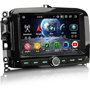 Erisin Android 14 8-Core 4GB+64GB Autoradio per Fiat 500L 2012-2016 7 pollici IPS Schermo tattile Supporto GPS Navigatore Wireless Radio CarPlay Android Auto WiFi DAB+ Bluetooth 5.0 DSP Canbus OBD2