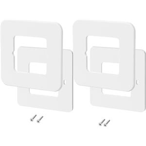 ilSALVAMURO Adattatore scatola placca da 503 a 502, placca adattatore riduttore da 503 a 502 in plastica 2 Viti incluse Supporto adattatore cassetta per termostati o altro (Mod 5 Quadrato Bianco Smussato (2 conf)