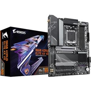 GIGABYTE B650 AORUS ELITE AX V2 Scheda madre - AMD Ryzen serie 9000, VRM a 12+2+2 fasi, fino a 8000 MHz DDR5 (OC), 1xPCIe 5.0 + 2xPCIe 4.0 M.2, LAN 2,5 GbE, WIFI 6E, USB 3.2 Gen 2