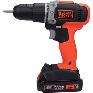 BLACK+DECKER BCD003C1-QW Trapano Avvitatore a percussione a batteria 18V, 1 Batteria 18V - 1.5Ah