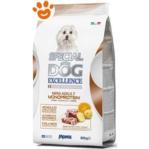 Monge Special Dog Excellence Crocchette Monoproteico Mini Adult Agnello 800g - Cibo Secco Completo per Cani di Taglia Mini