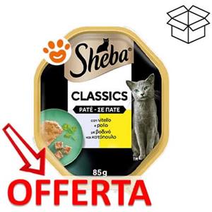 Sheba Cat Paté Classic con Vitello e Pollo - Vaschetta Da 85 Gr - CONFEZIONE RISPARMIO