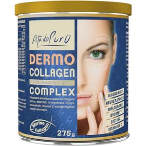 TONGIL Colageno Donna - Collagene Marino Puro e Acido Ialuronico in Polvere - Integratore per Pelle, Viso e Capelli - Rinforzato con Resveratrolo, Ovomet®, Biotina e Vitamina C - 275g | TONGIL