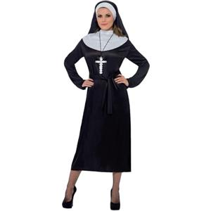 SMIFFYS Costume da suora, nero con abito e copricapo Halloween