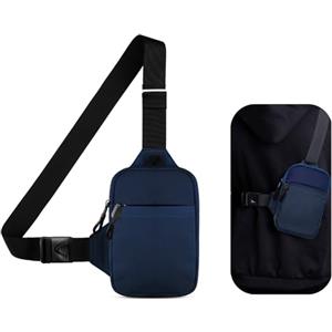 Libershine Zaino Monospalla Uomo, Borsello Tracolla, Borse Petto Borsa Crossbody, Zaino Monospalla Sling Bag, Borsa a Spalla Uomo, per Uomo Donna Viaggio, Lavoro, Sport (Blu scuro)