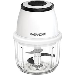KASANOVA Tritatutto elettrico senza fili con contenitore 300 ml bianco