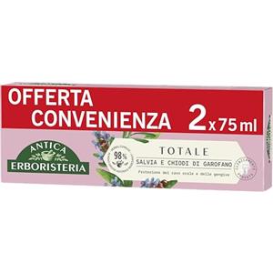 Antica Erboristeria - Dentifricio Totale, Protezione del cavo orale e delle gengive, 75mlx2