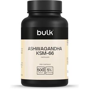 Bulk Ashwagandha KSM-66 capsule da 500 mg, 500 mg, 30 Capsule, 30 porzioni