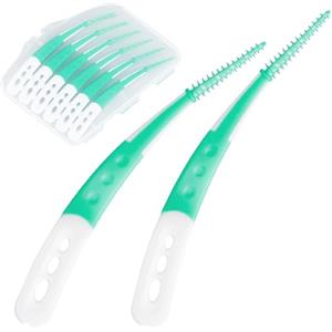 XIASHENG 12 Pezzi Spazzolini Interdentali con Scatola,Design Curvo Scovolino Denti Scovolini Interdentali in Gomma Spazzolino Interdentale,Pulisce lo Spazio Interdentale e Rimozione Della Placca-Verde