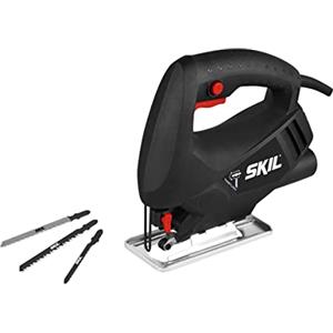 SKIL 4190 AA seghetto alternativo (motore da 400 W, profondità di taglio di 65 mm, con 3 lame per legno, per tagli dritti e curviline) F0154190AA