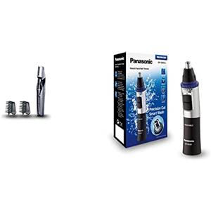 Panasonic ER-GK60-S503 Rasoio Corpo per Le Zone Piu Sensibili & Er-Gn300K503 Rifinitore Wet&Dry Per Naso, Orecchie E Sopracciglia, Nero, 3.8 x 3.4 x 16.4 Cm