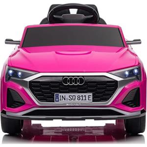 Mondial Toys Macchina Elettrica per Bambini Audi SQ8 etron Sportback 12V Auto Telecomandata con Cintura di Sicurezza a 5 Punti Porte Apribili e Ruote Resistenti Rosa