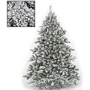 Megashopitalia Albero di natale INNEVATO 150/180/210/230/270CM SUPERFOLTO REALISTICO (150)