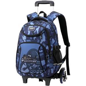 Yumenam Zaino Trolley Scuola Elementare Zaino Scuola con 6 Ruote Media Bambina Borsa Scuola Zainetto Bambini Zaini per PC Portatili Valigeria Ragazze Ragazzo Ragazzi