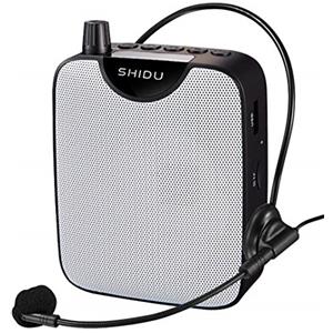 SHIDU Amplificatore vocale portatile SHIDU cassa con microfono cuffia Batteria ricaricabile Sistema PA personale amplificatore voce portatili mini per insegnanti, guida turistica, yoga, allenatori