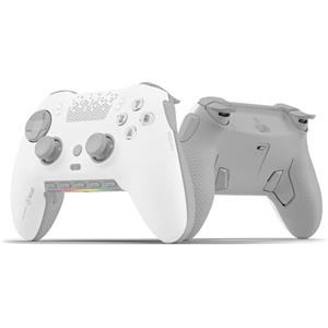 SCUF ENVISION PRO Controller di Gioco Solo per PC Senza Fili - Cinque Tasti G Rimovibili - Paddle Posteriori Rimovibili - Trigger Istantanei - Compatibile con iCUE - Bianco