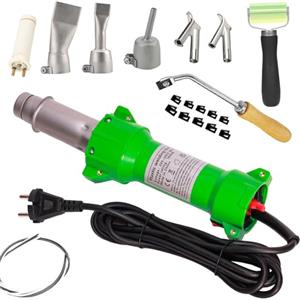 Seababyhouse 1600W Pistola di Saldatura Termico Saldatore di Plastica Saldatore ad Aria Calda, con Ugelli, con Luce a LED, Groover Slooting Portatile Ugello di Saldatura Veloce, UE Design Brevetto